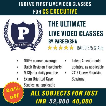 CS Executive Live Video Classes by Pareeksha