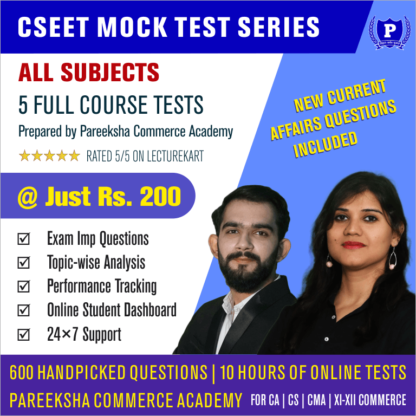 ICSI CSEET full course online mock test series by Pareeksha Commerce Academy on LectureKart