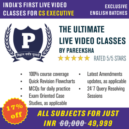 CS Exe English only All Subjects Live Batches by Pareeksha on LectureKart