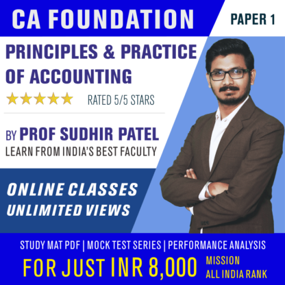 CA Foundation Paper 1 Principles and Practice of Accounting Online Classes by Pareeksha