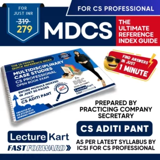 Multidisciplinary Case Studies MDCS Quick Reference Guide Index for CS Professional Open Book Elective Paper by CS Aditi Pant - LectureKart