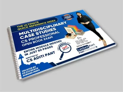 Multidisciplinary Case Studies MDCS Quick Reference Guide Index for CS Professional Open Book Elective Paper by CS Aditi Pant - Product Image - LectureKart