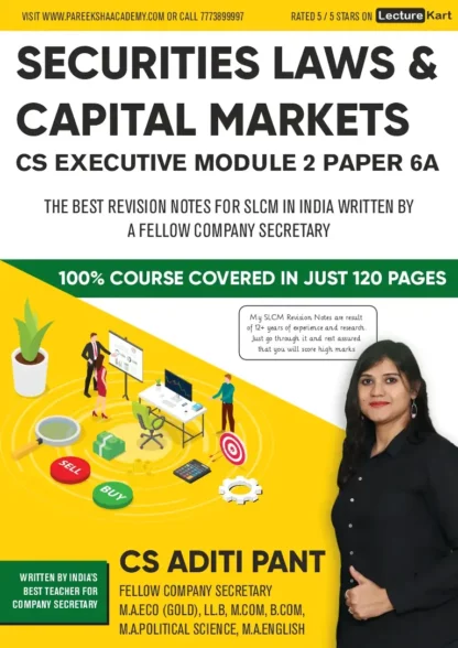 SLCM Quick Revision Notes for CS Executive Old Syllabus Exam 2024 by CS Aditi Pant Cover Page - LectureKart