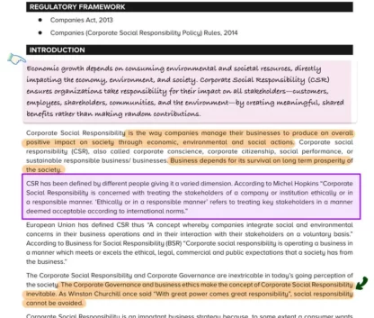The CORPORATE SOCIAL RESPONSIBILITY CSR & GOVERNANCE Masterclass by CS Aditi Pant for CS Professional Open Book Elective Paper - LectureKart - Product Image