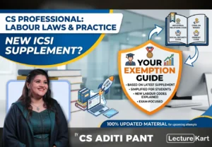 CS Professional Labour Laws New ICSI Supplement Refernce Index by CS Aditi Pant - LectureKart